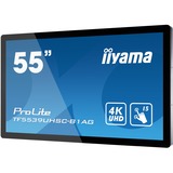 iiyama ProLite TF5539UHSC-B1AG pantalla para PC 139,7 cm (55") 3840 x 2160 Pixeles 4K Ultra HD LED Pantalla táctil Multi-usuario Negro, Pantalla de gran formato negro, 139,7 cm (55"), 3840 x 2160 Pixeles, 4K Ultra HD, LED, 8 ms, Negro