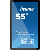 iiyama ProLite TF5539UHSC-B1AG pantalla para PC 139,7 cm (55") 3840 x 2160 Pixeles 4K Ultra HD LED Pantalla táctil Multi-usuario Negro, Pantalla de gran formato negro, 139,7 cm (55"), 3840 x 2160 Pixeles, 4K Ultra HD, LED, 8 ms, Negro