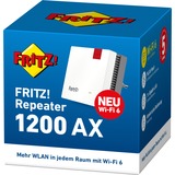 AVM FRITZ!Repeater 1200 AX, Repetidor FRITZ!Repeater 1200 AX, 3000 Mbit/s, IEEE 802.11a, IEEE 802.11ac, IEEE 802.11ax, IEEE 802.11g, IEEE 802.11n, Tipo F, Gigabit Ethernet, 10,100,1000 Mbit/s, Wi-Fi 6 (802.11ax)