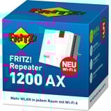 AVM FRITZ!Repeater 1200 AX, Repetidor FRITZ!Repeater 1200 AX, 3000 Mbit/s, IEEE 802.11a, IEEE 802.11ac, IEEE 802.11ax, IEEE 802.11g, IEEE 802.11n, Tipo F, Gigabit Ethernet, 10,100,1000 Mbit/s, Wi-Fi 6 (802.11ax)