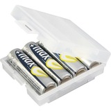 Ansmann 4000740 caja de batería Transparente, Blanco transparente, Transparente, Blanco, 4 AAA / AA