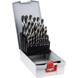 Bosch 2 608 577 352 broca Broca helicoidal 25 pieza(s), Conjuntos de brocas Taladro, Broca helicoidal, Rotación manual derecha, hierro fundido, Acero, 135°, Acero de alta velocidad (HSS)