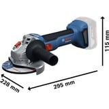 Bosch Amoladora angular inalámbrica GWS 18V-8 Professional, 18Volt azul/Negro