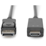 Digitus Cable adaptador DisplayPort > HDMI 4K negro