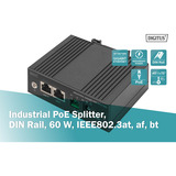 Digitus Divisor PoE Ethernet Gigabit, Industrial, 60 W, Splitter PoE 