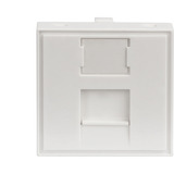 Digitus Placa frontal 45x45 mm para canaletas de cables, Chapa blanco