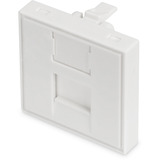 Digitus Placa frontal 45x45 mm para canaletas de cables, Chapa blanco