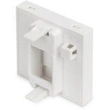 Digitus Placa frontal 45x45 mm para canaletas de cables, Chapa blanco