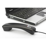 Digitus Skype USB Negro, Auriculares con micrófono negro, Negro, 105 mm, 270 mm, 53 mm, 200 g