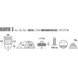 High Peak Tienda cúpula Narvik 3, Tienda de campaña azul/Gris oscuro