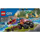 LEGO Camión de Bomberos 4x4 con Barco de Rescate, Juegos de construcción Juego de construcción, 5 año(s), Plástico, 301 pieza(s), 552 g