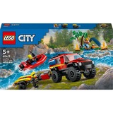 LEGO City Camión de Bomberos 4x4 con Barco de Rescate, Juegos de construcción Juego de construcción, 5 año(s), Plástico, 301 pieza(s), 552 g