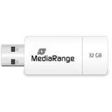 MediaRange Color Edition 32 GB, Lápiz USB blanco/Verde