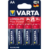Varta -4706/4B Pilas domésticas, Batería Batería de un solo uso, AA, Alcalino, 1,5 V, 4 pieza(s), Rojo, Amarillo