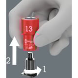 Wera 8100 SA VDE 1 Juego de carraca Zyklop, 1/4", Kit de herramientas negro/Verde