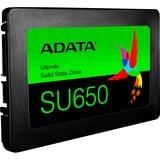 ADATA Ultimate SU650 2.5" 256 GB Serial ATA III 3D NAND, Unidad de estado sólido negro, 256 GB, 2.5", 520 MB/s, 6 Gbit/s