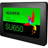 ADATA Ultimate SU650 2.5" 256 GB Serial ATA III 3D NAND, Unidad de estado sólido negro, 256 GB, 2.5", 520 MB/s, 6 Gbit/s