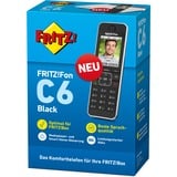 AVM 20002964 FRITZ!Fon C6 Black, Unidad móvil negro, FRITZ!Fon 20002964 C6 Black, Teléfono DECT, Terminal inalámbrico, Altavoz, 300 entradas, Identificador de llamadas, Negro