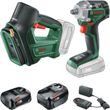 Bosch Kit combinado 18Volt UniversalImpactDrive 18V-35, UniversalPump 18V, Kit de herramientas verde/Negro