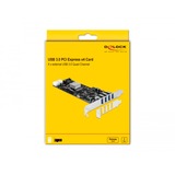 DeLOCK PCIe x4 a 4x USB 3.2 Gen 1 ext. Quad Channel, Controlador USB 