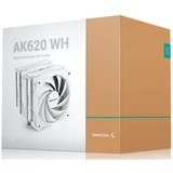 DeepCool AK620 WH Procesador Refrigerador de aire 12 cm Blanco 1 pieza(s), Disipador de CPU blanco, Refrigerador de aire, 12 cm, 500 RPM, 1850 RPM, 28 dB, 68,99 cfm