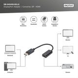 Digitus DB-340400-001-S, Adaptador negro