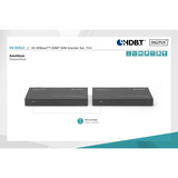 Digitus Set extensor HDMI KVM 4K HDBaseT, Alargador de HDMI negro