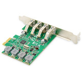 Digitus Tarjeta de expansión PCI Express USB 3.0 de 4 puertos, Tarjeta de interfaz 