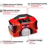 EINHELL Compresor de batería Power X-Change PRESSITO 18/21, 18 Voltios rojo/Negro