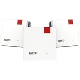 FRITZ! Set 1700 paquete de 3, Repetidor blanco/Gris, Mesh Set 20003133, Blanco, Interno, Doble banda (2,4 GHz / 5 GHz), Wi-Fi 7 (802.11be), 3600 Mbit/s, 802.11a, 802.11g, Wi-Fi 4 (802.11n), Wi-Fi 5 (802.11ac), Wi-Fi 6 (802.11ax), Wi-Fi 7 (802.11be)
