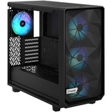 Fractal Design Meshify 2 Lite Negro, Cajas de torre negro, PC, Negro, ATX, EATX, micro ATX, Mini-ITX, Acero, Vidrio templado, Multi, Ventiladores de la caja