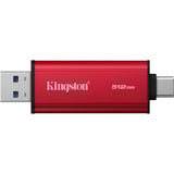 Kingston Dual Portable 512 GB, Unidad de estado sólido rojo/Negro