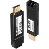 Lindy Extensor HDMI 2.0 LWL, Alargador de HDMI negro