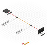 Lindy Extensor HDMI 2.0 LWL, Alargador de HDMI negro
