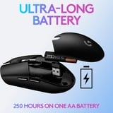 Logitech G305 ratón mano derecha RF Wireless + Bluetooth Óptico 12000 DPI, Ratones para gaming blanco, mano derecha, Óptico, RF Wireless + Bluetooth, 12000 DPI, 400 pps, Blanco
