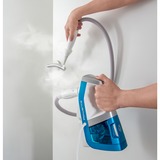 Rowenta Clean & Steam Multi RY8544WH , Limpiador de vapor blanco/Azul, aspiradora de pie y escoba eléctrica Sin bolsa 0,5 L 1700 W Blanco, Azul
