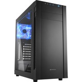 Sharkoon S25-W Midi Tower Negro, Cajas de torre negro, Midi Tower, PC, Negro, ATX, micro ATX, Mini-ITX, Acrílico, Metal, 16,7 cm