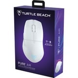 Turtle Beach Pure Air - Ratón de Juego RGB ergonómico inalámbrico Ultraligero, Sensor óptico de 26 000 PPP, 125 Horas de batería, interruptores mecánicos Titan, iluminación RGB - Blanco, Ratones para gaming blanco, Sensor óptico de 26 000 PPP, 125 Horas de batería, interruptores mecánicos Titan, iluminación RGB - Blanco, mano derecha, Óptico, RF Wireless + Bluetooth, 26000 DPI, Translúcido, Blanco