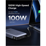 UGREEN PB551 Powerbank de 20.000mAh 145W con cable integrado, Banco de potencia 