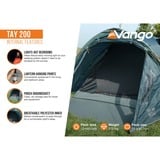 Vango TEUTAY00000000, Tay 200, Tienda de campaña azul oscuro