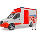 bruder MB Sprinter Ambulancia con conductor, Automóvil de construcción rojo/blanco