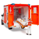 bruder MB Sprinter Ambulancia con conductor, Automóvil de construcción rojo/blanco