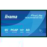 iiyama T6529AS-B1AG pantalla de señalización Diseño de quiosco 163,8 cm (64.5") LED Wifi 420 cd / m² 4K Ultra HD Negro Pantalla táctil Procesador incorporado Android 24/7, Monitor LED negro (mate), Diseño de quiosco, 163,8 cm (64.5"), LED, 3840 x 2160 Pixeles, Wifi, 24/7