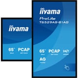 iiyama T6529AS-B1AG pantalla de señalización Diseño de quiosco 163,8 cm (64.5") LED Wifi 420 cd / m² 4K Ultra HD Negro Pantalla táctil Procesador incorporado Android 24/7, Monitor LED negro (mate), Diseño de quiosco, 163,8 cm (64.5"), LED, 3840 x 2160 Pixeles, Wifi, 24/7
