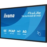 iiyama T6529AS-B1AG pantalla de señalización Diseño de quiosco 163,8 cm (64.5") LED Wifi 420 cd / m² 4K Ultra HD Negro Pantalla táctil Procesador incorporado Android 24/7, Monitor LED negro (mate), Diseño de quiosco, 163,8 cm (64.5"), LED, 3840 x 2160 Pixeles, Wifi, 24/7