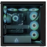 ARCTIC Xtender VG Black (Tinted Glass) Midi Tower Negro, Cajas de torre negro (mate), Midi Tower, PC, Negro, EATX, Metal, Vidrio templado, Juego