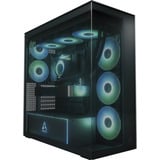 ARCTIC Xtender VG (Black) Midi Tower Negro, Cajas de torre negro (mate), Midi Tower, PC, Negro, EATX, Metal, Vidrio templado, Juego