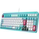 ASUS TUF Gaming K3 Gen II Hatsune Miku Edition teclado Juego USB Color menta, Blanco, Teclado para gaming turquesa/Multi color, Completo (100%), Alámbrico, USB, Switch de tecla optomecánico, LED RGB, Color menta, Blanco
