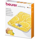 Beurer Báscula de cocina KS 19 Lemon, Balanza de cocina amarillo