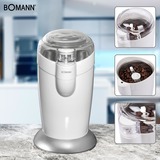 Bomann KSW 446 CB 120 W Plata, Blanco, Molinillo de café blanco/Plateado, 120 W, 230 V, 50 Hz